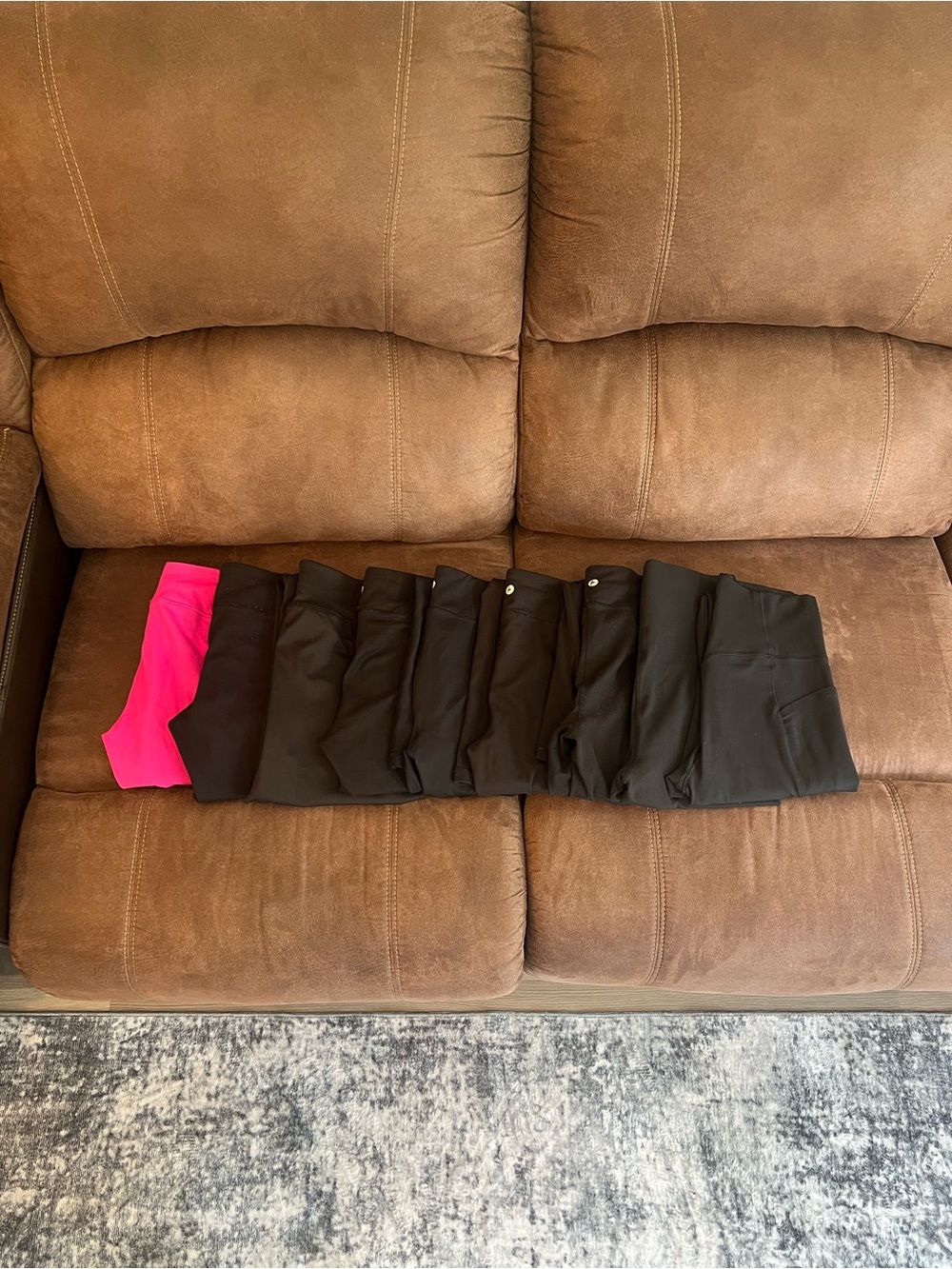 Kids Active Leggings Pack - Black and Hot Pink